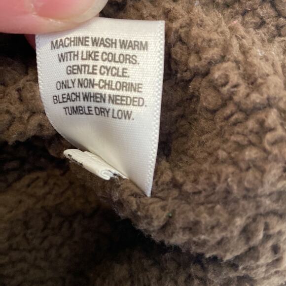 Merona Striped Thick Long Sleeve Fleece Lined Sweatshirt Dark Green Sz Lg - Picture 7 of 11